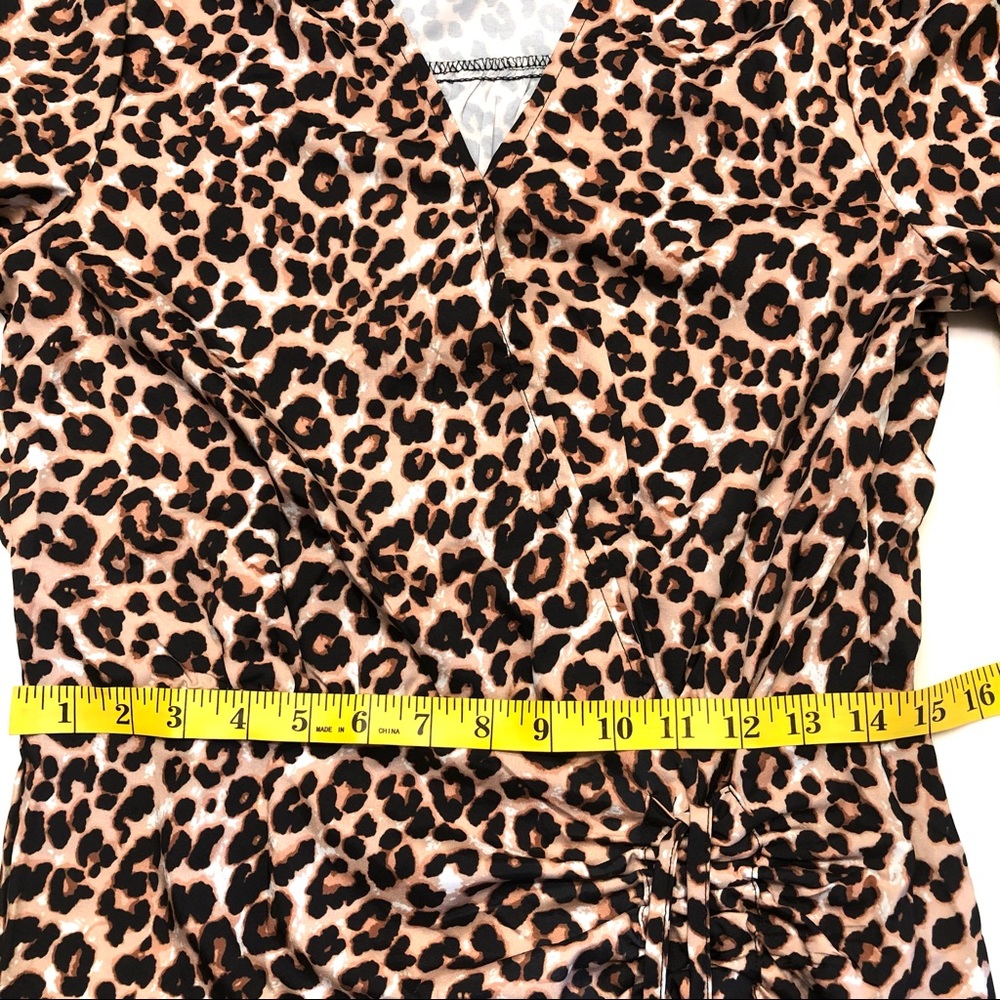 Shein Leopard Print Ruched Dress - Picture 6 of 10